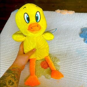 Yellow and Orange Plush Bird Toy